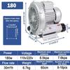 Regenerative Blower, Single-Phase High-Pressure Vortex Ring Blower, Septic Air Pump, 180W/0.24HP view 2