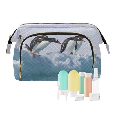 Penguin Waterproof Travel Toiletry and Makeup Bag for Women, Men and Girls