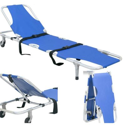 SGKOMN Foldable Stretcher with Wheels, Waterproof Oxford Fabric, 350 lb Capacity