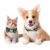 2-Piece Adjustable Bow Tie Collars for Dogs and Cats, Formal Bow Ties for Boys and Girls, Weddings and Birthdays, Starfish on Blue Background view 2