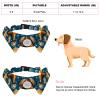 2-Piece Adjustable Bow Tie Collars for Dogs and Cats, Formal Bow Ties for Boys and Girls, Weddings and Birthdays, Starfish on Blue Background view 4
