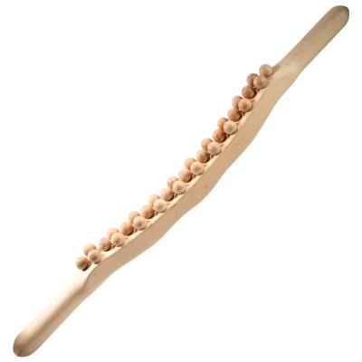 GIJMZY Wooden Back Scratcher and Massage Stick with 36 Beads