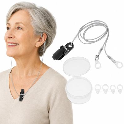 Beavorty Anti-Loss Cord with Safety Clips, Adjustable Nylon Strap for Seniors and Adults, Gray