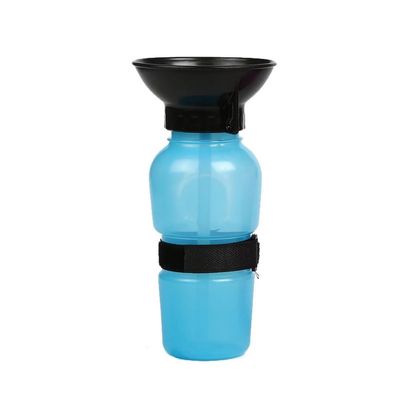 Rocky Green Portable Dog Water Bottle, Leakproof, with Foldable Bowl, 600 mL, Blue