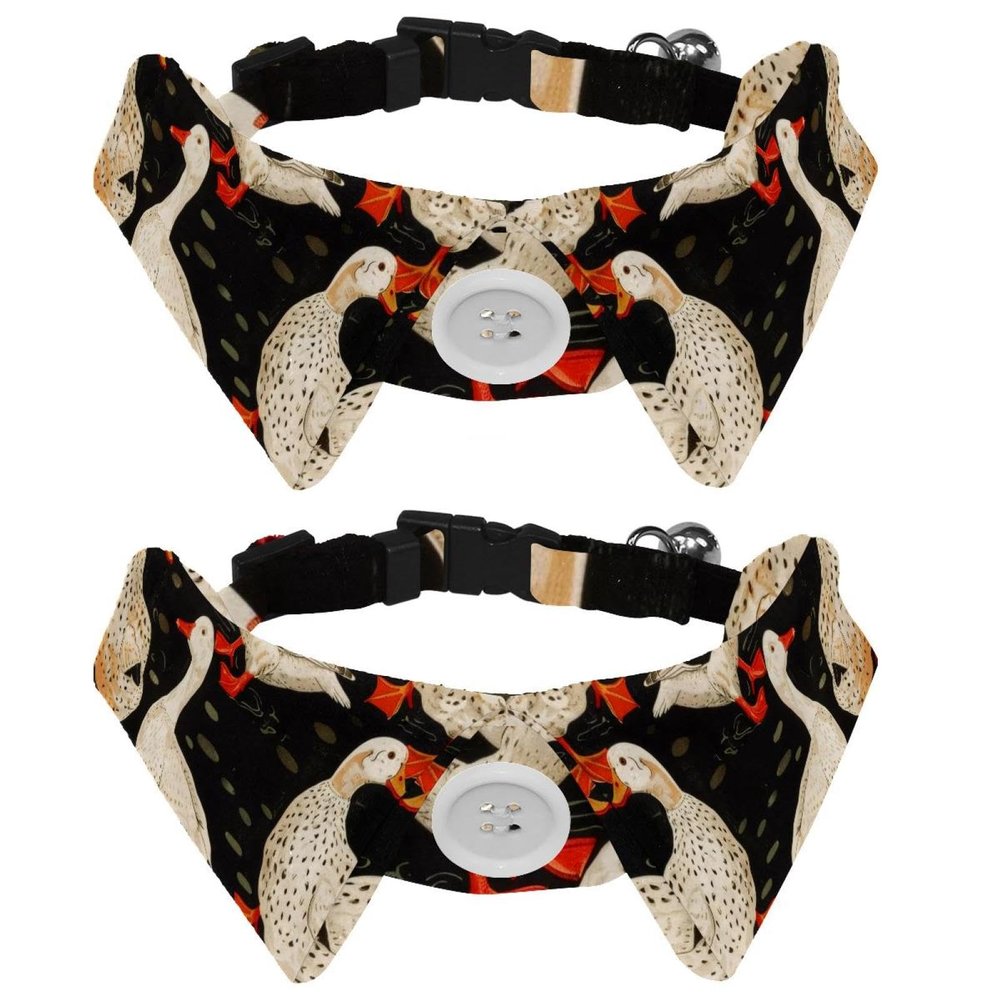 Bow Ties for Cats and Dogs, Adjustable, for Puppies, Kittens, Weddings, Birthdays, White Ducks and Ducklings, 2 Pieces