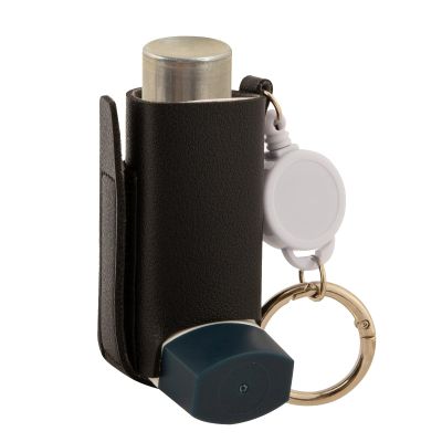 Adfuenom Inhaler Case with Retractable Clip, PU Leather