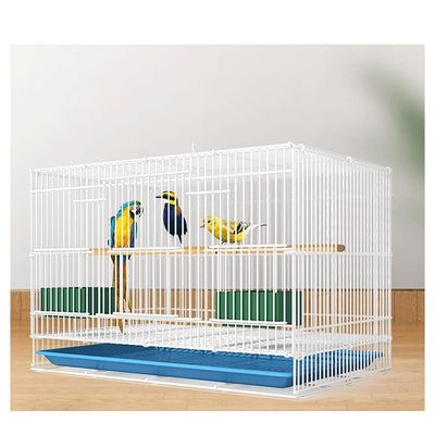 Rectangular Wire Bird Cage, Large Flight Cage, White, Small