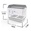 Portable Acrylic Bird Cage and Carrier, 20 × 14 × 6 cm view 2