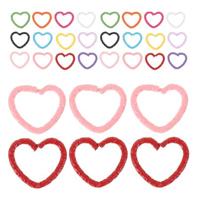 Heart-Shaped Metal Hair Rings, 50 Pieces, for Girls