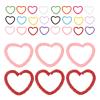 Heart-Shaped Metal Hair Rings, 50 Pieces, for Girls view 1