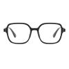 LJCZKA Square Retro Blue Light Blocking Glasses for Men and Women, Clear Lenses, Black/Clear view 1