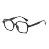 LJCZKA Square Retro Blue Light Blocking Glasses for Men and Women, Clear Lenses, Black/Clear view 2