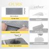 BellaGesundheit 2-Pack Microfiber Hair Turbans with Elastic Band, 100 x 60 cm, Fast-Drying & Highly Absorbent, Gray & Cream White view 2