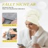 BellaGesundheit 2-Pack Microfiber Hair Turbans with Elastic Band, 100 x 60 cm, Fast-Drying & Highly Absorbent, Gray & Cream White view 4