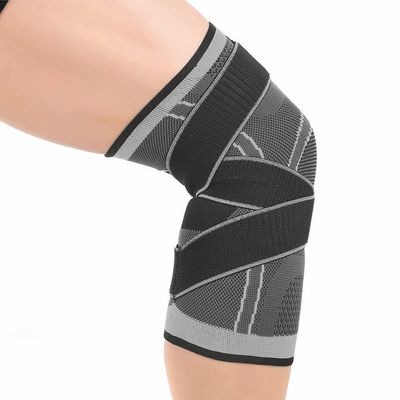 Qinux Knee Hero Adjustable Sports Knee Brace, Breathable and Non-Slip, for Knee Pain and Joint Relief, Recovery After Injury, Unisex (Black, XL)