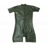 VIYOLI Latex Catsuit for Men with Nipple Zippers, Army Green, Natural Rubber, Short Legs, Front Zipper, Custom-Made, Pink, 3XL view 2