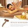 GANAZONO Double Wenge Wood Massage Roller for Back and Legs view 4