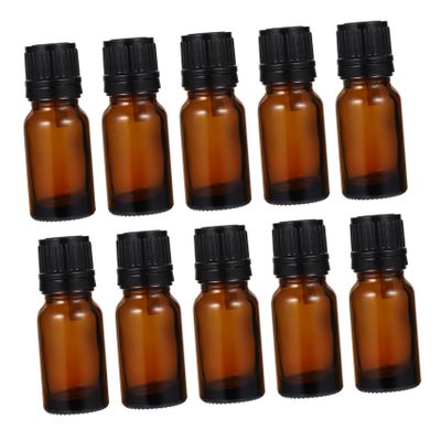 ERINGOGO 10 ml Brown Glass Roller Bottles, Refillable, Airtight, 24-Pack