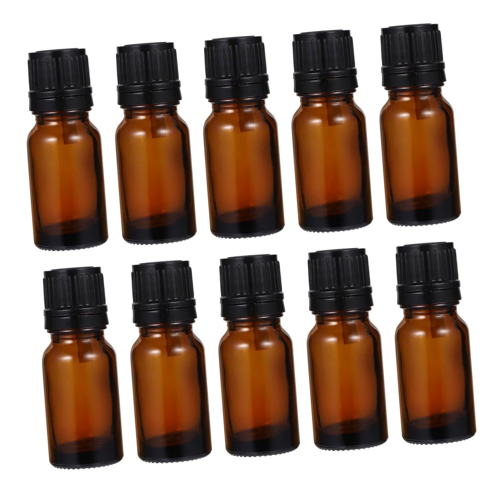 ERINGOGO 10 ml Brown Glass Roller Bottles, Refillable, Airtight, 24-Pack
