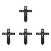 Kisangel 4-Piece Acrylic Pet Memorial Grave Marker Signs, Black view 1