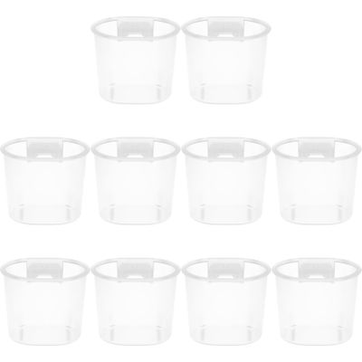 Hanging Food Bowls for Bird Cages, 10-Piece Plastic Set, for Budgies