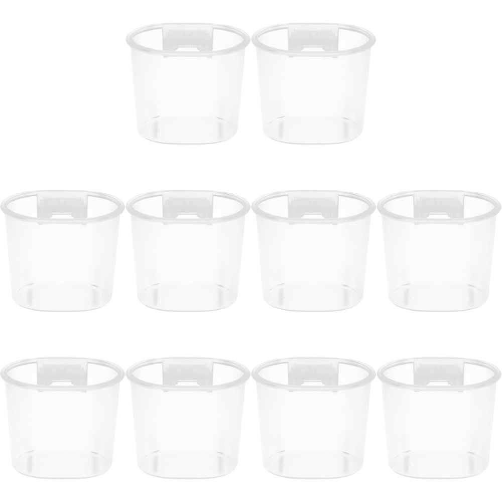 Hanging Food Bowls for Bird Cages, 10-Piece Plastic Set, for Budgies