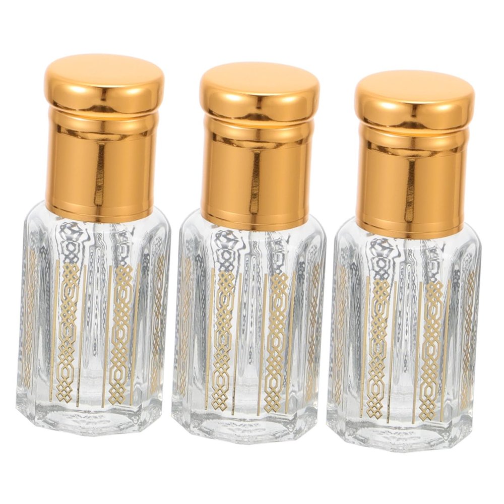 ELAYARD 6 mL Roll-On Glass Bottles with Gold Caps