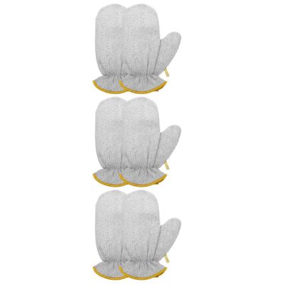 Healeved 3 Sets Dishwashing Gloves, White Dusting Gloves, Kitchen Cleaning Gloves, 2 Pairs x 3