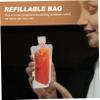 GANAZONO 12-Piece 100 mL White Refillable Cosmetic Squeeze Bags with Nozzles view 3