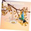 BESPORTBLE Hanging Wooden Bird Feeder with Water Bowl view 3