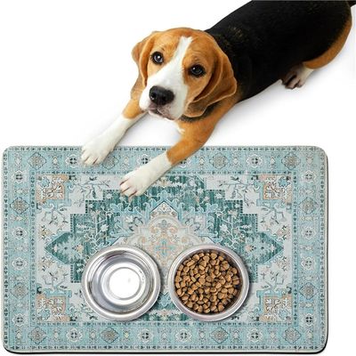 Hixingo Pet Feeding Mat for Dogs and Cats - Retro Green (20x30cm)