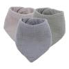 ERINGOGO 3-Piece Adjustable Cotton Bandana Bibs for Toddlers, Pastel Green view 1