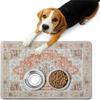Hixingo Dog & Cat Bowl Mat, Absorbent Non-Slip Pet Feeding Mat, Washable, Retro Bohemian Exotic, 20 x 30 cm view 1