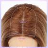 testar Long Straight Blonde Wig for White Women, Ombre Brown-Blonde, Silky Straight Synthetic Hair, Center Part, Layered, 26 Inches view 3