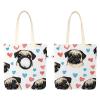Cute Cartoon Pug Pet Canvas Shoulder Carrier view 1