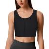 GCTBL Transgender FTM Chest Binder, Breathable Half-Zip Compression Bra (B, L) view 1