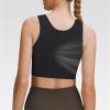 GCTBL Transgender FTM Chest Binder, Breathable Half-Zip Compression Bra (B, L) view 2
