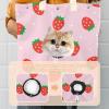 Show Head Pet Canvas Shoulder Bag, Strawberry Pattern view 3