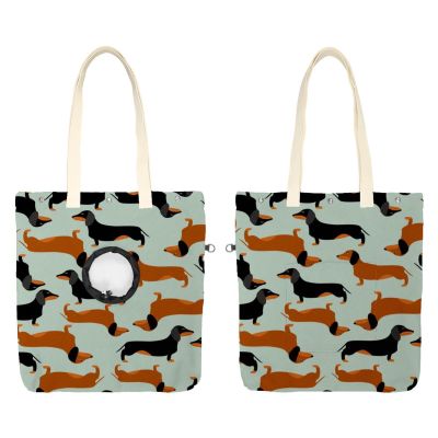Wiener Dachshund Canvas Shoulder Carrier for Small Pets
