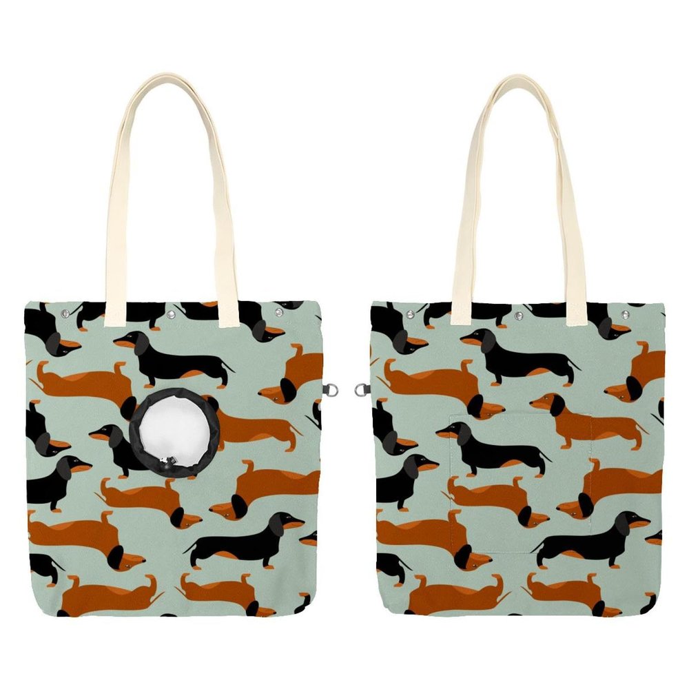 Wiener Dachshund Canvas Shoulder Carrier for Small Pets
