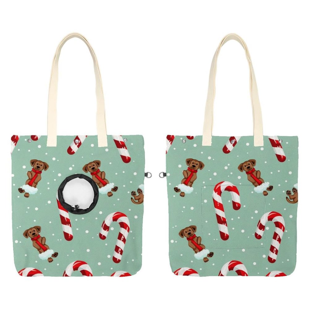 Pet Christmas Canvas Sling Bag