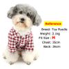 Zunea Plaid Dog Pajamas for Small Dogs, Breathable Button-Down Shirt, Red, 2XL view 4