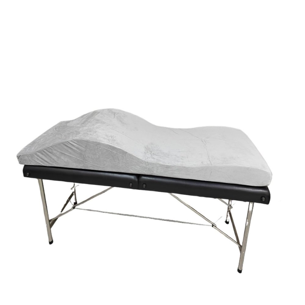 ZMCGNO Curved Eyelash Extension Bed Mattress Topper, Velvet, Gray A
