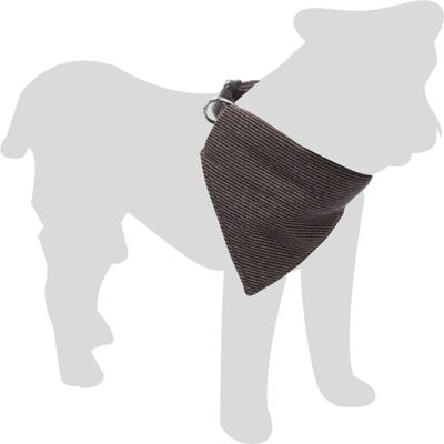 Flamingo Herbert Nylon Dog Collar with Bandana Dark Brown XS