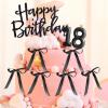 Happy Birthday Cake Decorations with Satin Ribbon and Number 21 Birthday Candle, Cake Decor for 20th Birthday, Girls and Boys view 3