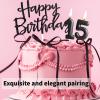 Happy Birthday Cake Decorations with Satin Ribbon and Number 21 Birthday Candle, Cake Decor for 20th Birthday, Girls and Boys view 4