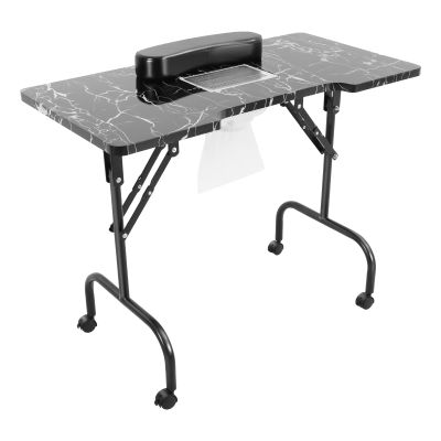KiwiHood Professional Manicure Table with Dust Extraction, 94 x 48 cm, 40 kg Capacity, 2,800 RPM, Folding Design