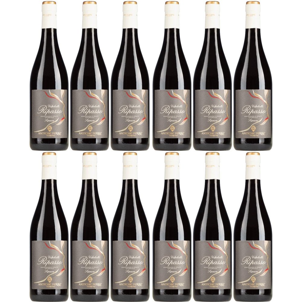 Antiche Terre Venete Valpolicella Ripasso Superiore Dry Red Wine, Veneto, Italy, incl. FeinWert E-Book (12 x 0.75 L)