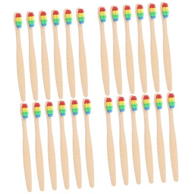 Beavorty 24-Piece Bamboo Charcoal Toothbrush Set