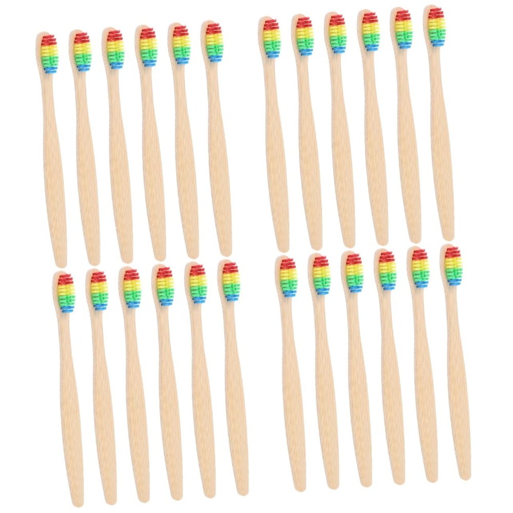 Beavorty 24-Piece Bamboo Charcoal Toothbrush Set